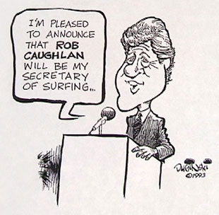 cartoon of man clapping for Pete McCloskey documentary